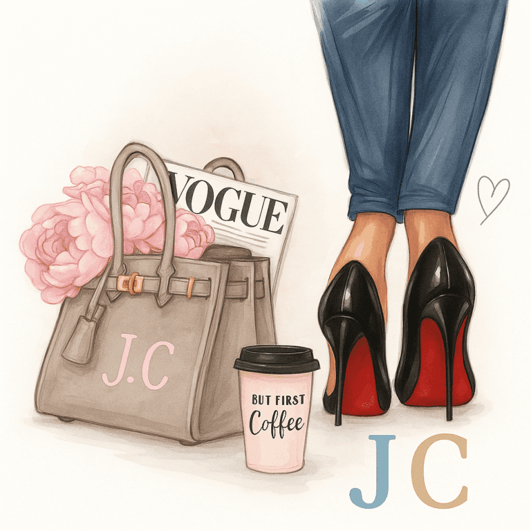 Johana Cardona posando con estilo chic para su marca digital Imperio Digital de Johana, emprendedora latina de Colombia.